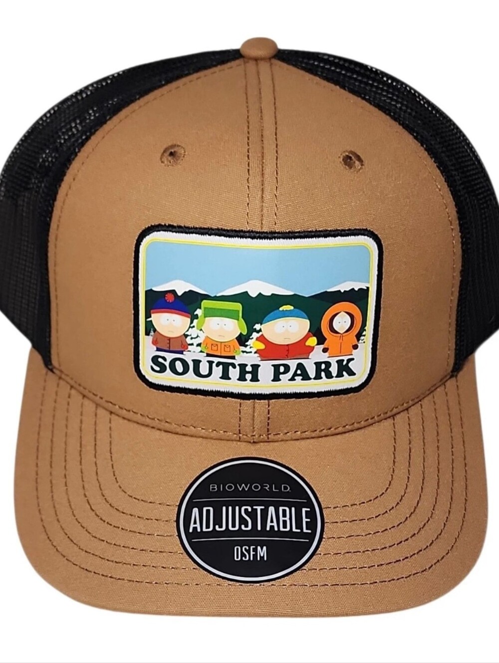 South Park Bioworld Mesh Snapback Trucker Hat Tan/Black
